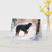 Berner Mountain liet het sneeuwen Kerstmis Kaart (Gele Bloem)