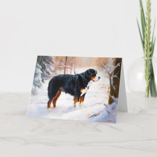 Berner Mountain liet het sneeuwen Kerstmis Kaart (Voorkant)