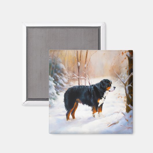 Berner Mountain liet het sneeuwen Kerstmis Magneet (Voorkant / Achterkant)