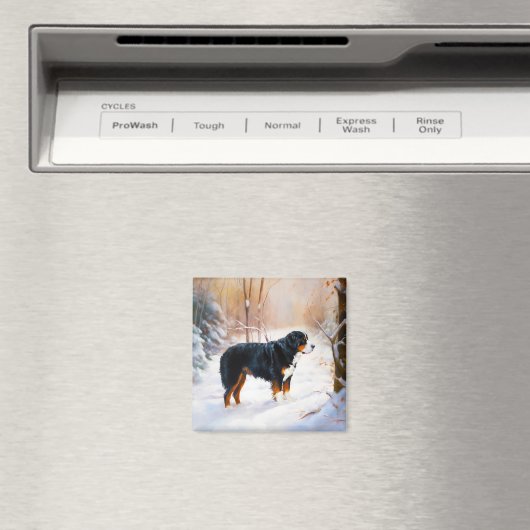 Berner Mountain liet het sneeuwen Kerstmis Magneet (Insitu (Vaatwasser))