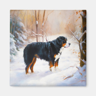 Berner Mountain liet het sneeuwen Kerstmis Magneet