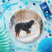 Berner Mountain liet het sneeuwen Kerstmis Papieren Bordje (Feest)