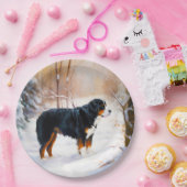 Berner Mountain liet het sneeuwen Kerstmis Papieren Bordje (Feest)