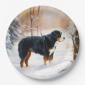 Berner Mountain liet het sneeuwen Kerstmis Papieren Bordje (Voorkant)