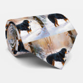 Berner Mountain liet het sneeuwen Kerstmis Stropdas (Opgerold)