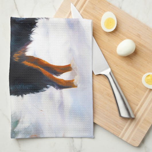 Berner Mountain liet het sneeuwen Kerstmis Theedoek (Quarter Fold)