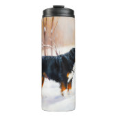 Berner Mountain liet het sneeuwen Kerstmis Thermosbeker (Voorkant)