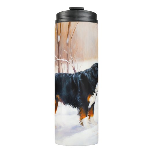 Berner Mountain liet het sneeuwen Kerstmis Thermosbeker (Voorkant)