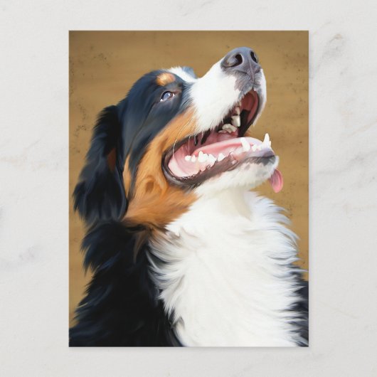 Berner Mountain Puppy Dog Blank Briefkaart (Voorkant)