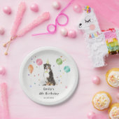 Berner Mountain Puppy Dog Kids Verjaardagsfeestje Papieren Bordje (Feest)