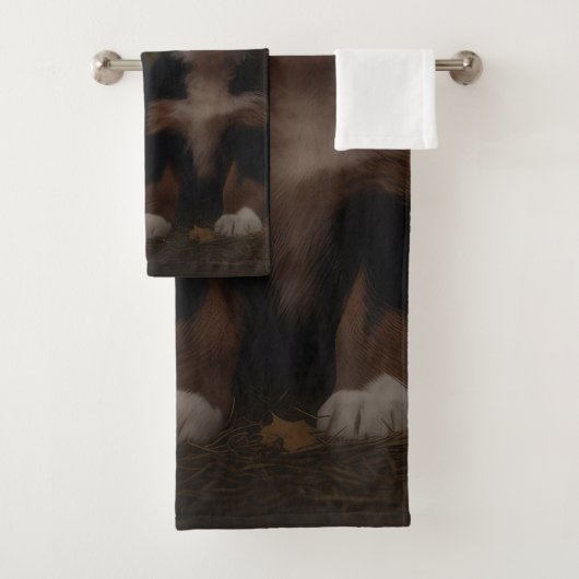 Berner Mountain Puppy Herfst Delight Pompoen Bad Handdoek (Insitu)