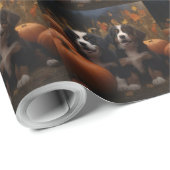 Berner Mountain Puppy Herfst Delight Pompoen Cadeaupapier (Rol Hoek)