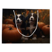 Berner Mountain Puppy Herfst Delight Pompoen Groot Cadeauzakje (Achterkant)