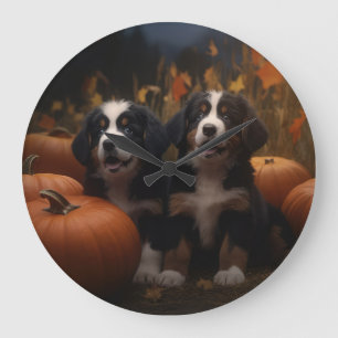 Berner Mountain Puppy Herfst Delight Pompoen Grote Klok