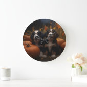 Berner Mountain Puppy Herfst Delight Pompoen Grote Klok (Huis)