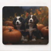 Berner Mountain Puppy Herfst Delight Pompoen Muismat (Voorkant)