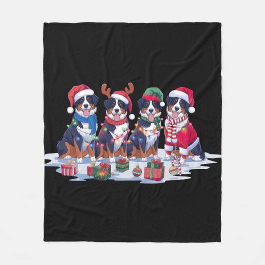 Berner Mountain Santa hat gewei elf Kerstmis Fleece Deken (Voorkant)