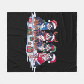 Berner Mountain Santa hat gewei elf Kerstmis Fleece Deken (Voorkant (Horizontaal))