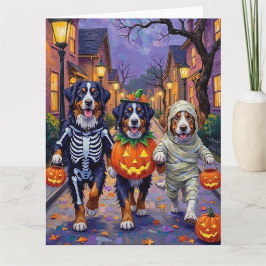 Berner Mountain Trick-or-Treating tijdens Hallowee Kaart (Voorkant)