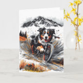 Berner mountainbike in de bergen kaart (Gele Bloem)