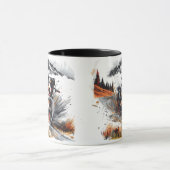 Berner mountainbike in de bergen mok (Midden)