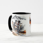 Berner mountainbike in de bergen mok (Voorkant links)