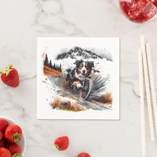 Berner mountainbike in de bergen servet (Insitu)