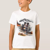 Berner mountainbike in de bergen t-shirt (Voorkant)