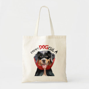 Berner Mountiain Vampire Dog Trick or treat Tote Bag