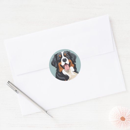 Berner Mountin Dog Sticker (Envelop)
