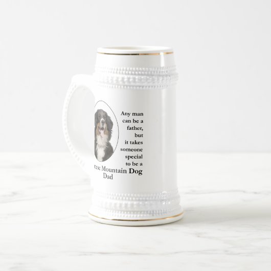 Berner Mt. Hond Pa Stein Bierpul (Voorkant links)