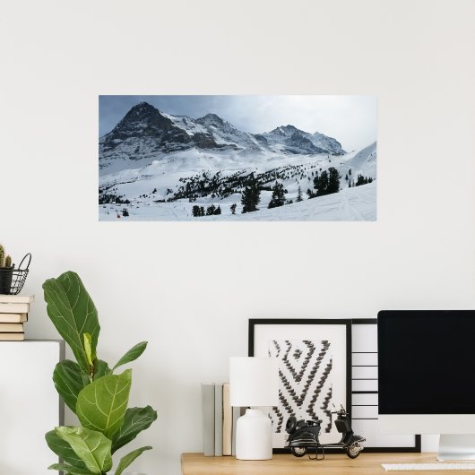 Berner Oberland in Winter Poster (Thuiskantoor)
