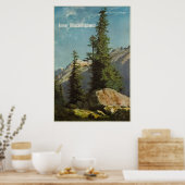 Berner Oberland, Schweiz, Travel Ski Poster (Keuken)