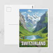 Berner Oberland Zwitserland Reizen Briefkaart (Voorkant / Achterkant)