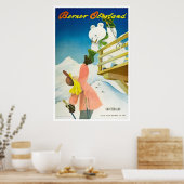 Berner Oberland, Zwitserland,Ski Poster (Keuken)