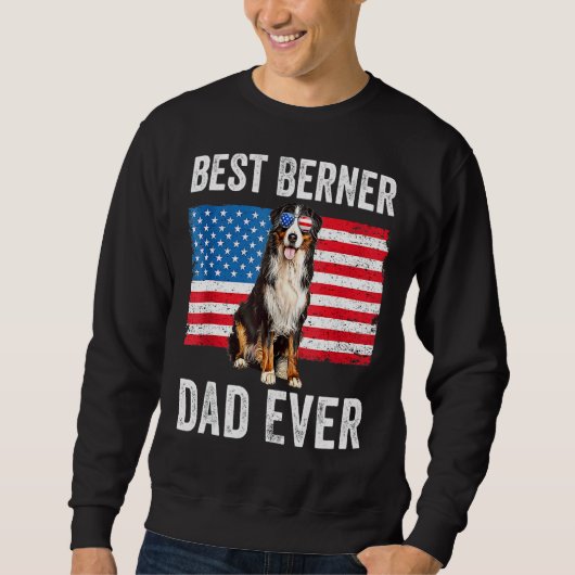 Berner Papa Amerikaanse vlag hond eigenaar Berner  Trui (Voorkant)