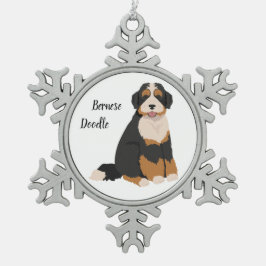 Berner Poedel mix, Bernedoodle Kerst Ornament