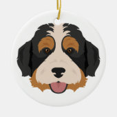 Berner Poedel mix, Bernedoodle Kerst Ornament (Voorkant)