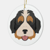 Berner Poedel mix, Bernedoodle Kerst Ornament (Links)