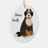 Berner Poedel mix, Bernedoodle Kerst Ornament (Rechts)