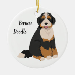 Berner Poedel mix, Bernedoodle Kerst Ornament