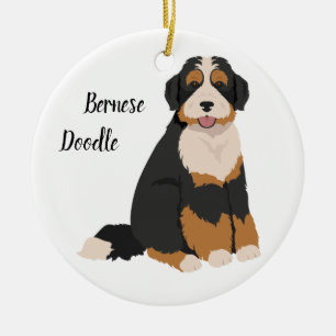 Berner Poedel mix, Bernedoodle Kerst Ornament