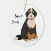 Berner Poedel mix, Bernedoodle Kerst Ornament (Links)