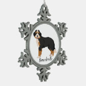 Berner Poedel mix, Bernedoodle Kerst Ornament (Links)