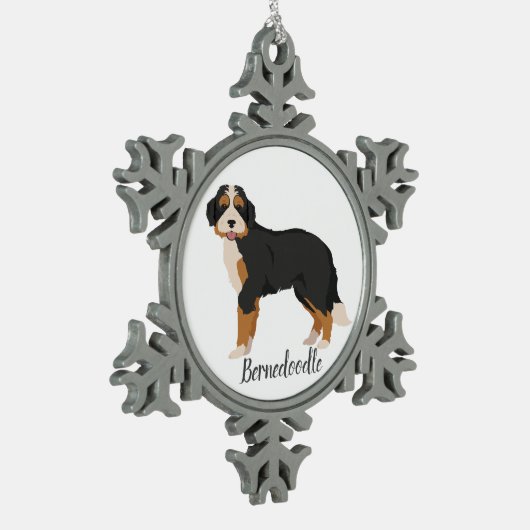 Berner Poedel mix, Bernedoodle Kerst Ornament (Links)