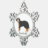 Berner Poedel mix, Bernedoodle Kerst Ornament (Rechts)