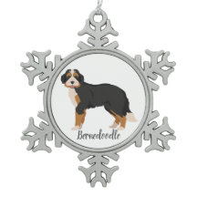 Berner Poedel mix, Bernedoodle Kerst Ornament