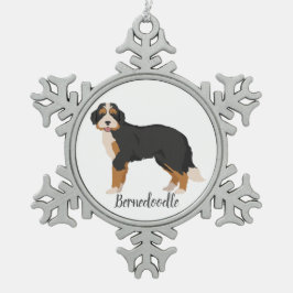 Berner Poedel mix, Bernedoodle Kerst Ornament