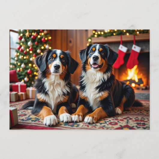 Berner Sennen Christmas Kaart (Voorkant)