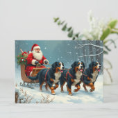 Berner Sennen Christmas Kaart (Staand voorkant)